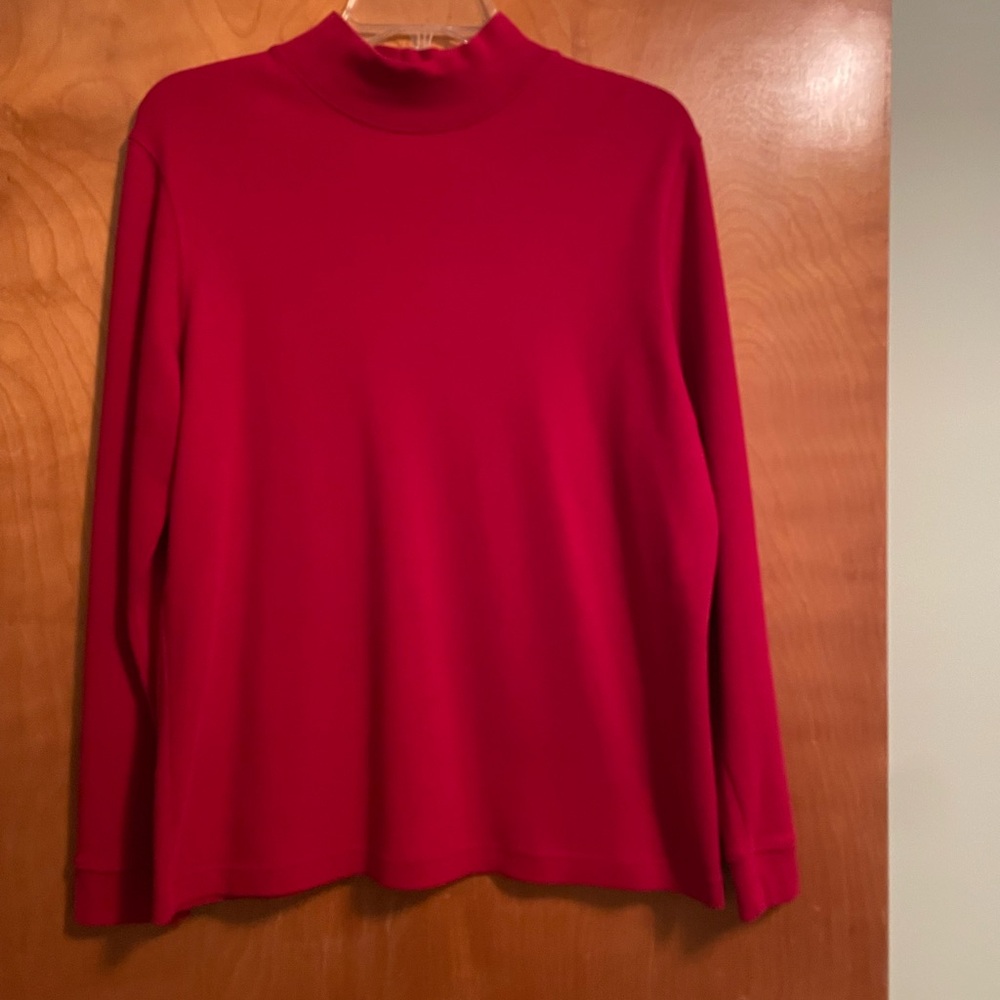Women's Red Long Sleeve Top